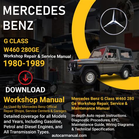 Mercedes benz g wagen 460 280ge full service repair manual. - Epson artisan 800 service repair manual.