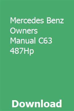 Mercedes benz owners manual amg c63 487hp. - 1988 sea ray seville repair manual.