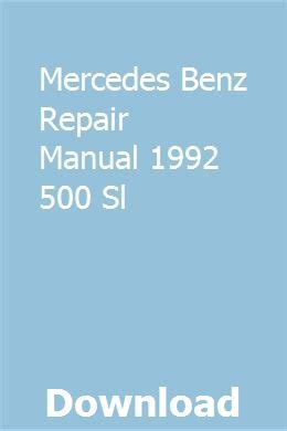 Mercedes benz repair manual 1992 500 sl. - Konica minolta qms 2300 service manual.