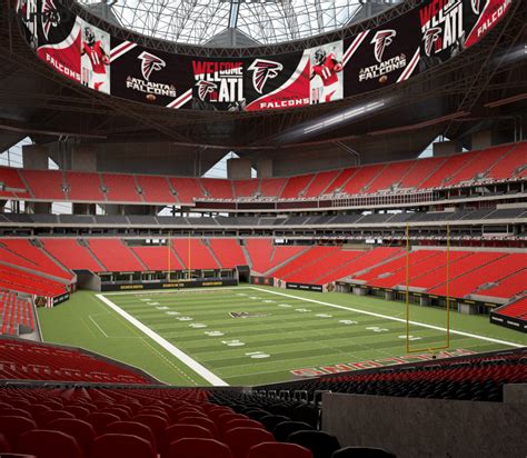 The 200 Level Baseline seats at Mercedes-Benz Stadium are the only baseline seating on the 200 level at the stadium. The seats will be behind the basket, but with the elevated viewing angle, the sight lines are not as bad as they are in lower sections. ... When looking at the Falcons seating chart, the only endzone seating available on the 200 .... 