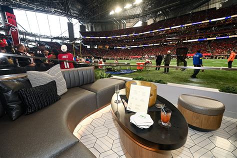Mercedes-Benz Stadium, Atlanta GA. 3 Suites Available From $7,000 to $8,000. View Suites . from $7,000. May 4 . Sat 7:30 PM . May 4 / Sat 7:30 PM . ... The Mercedes-Benz Stadium suites catering menu includes an extensive selection of customizable food and beverage options. Choose between predefined packages or …. 
