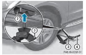 Mercedes gl jacking mode.  The document includes technical diagrams and im...