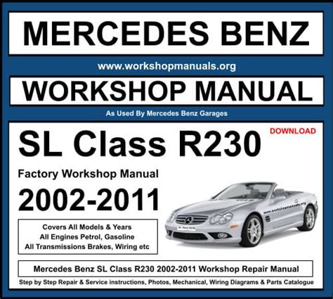 Mercedes sl class r230 full service repair manual 2003 2008. - Mazda bravo b2600 workshop manual free ebook.