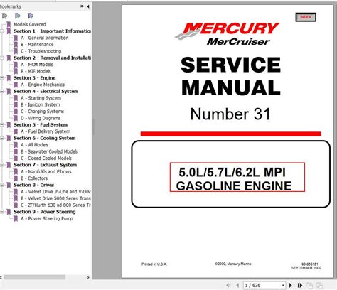 Mercruiser mercruiser 31 service manual 50l57l62l mpi gasoline engines. - Diccionario de dificultades de la lengua española..