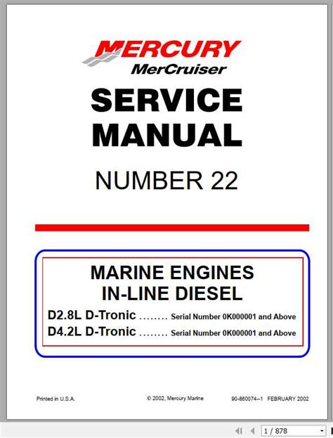 Mercruiser mercury marine 22 in line diesel d2 8l d4 2l d tronic engines service manual. - 200 in 1 electronic project lab manual 95054.