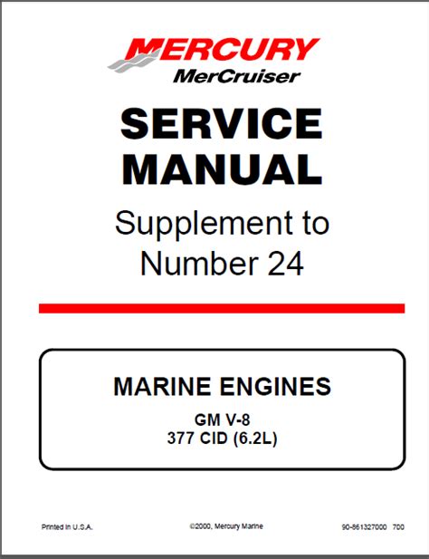 Mercruiser service manual 24 2 engines gm v8 377 cid 6 2l. - Inventar lo real - desestimacion entre perversion.