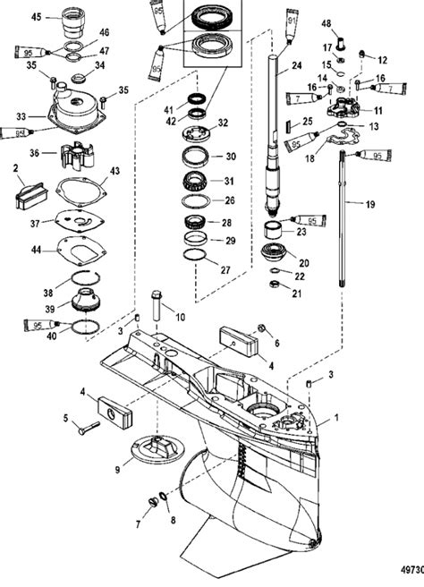 Mercury 60 parts hp stroke diagram 1996 cyl cylinder outboard 