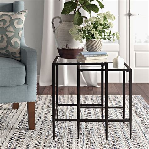 Mercury Row® Diane Glass Nesting Tables & Reviews Wayfair