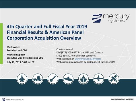 Mercury Systems: Fiscal Q4 Earnings Snapshot