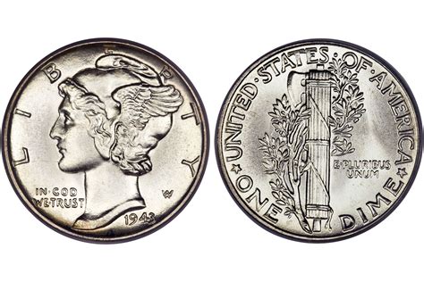 The U.S. Mint produced Mercury dimes from 1