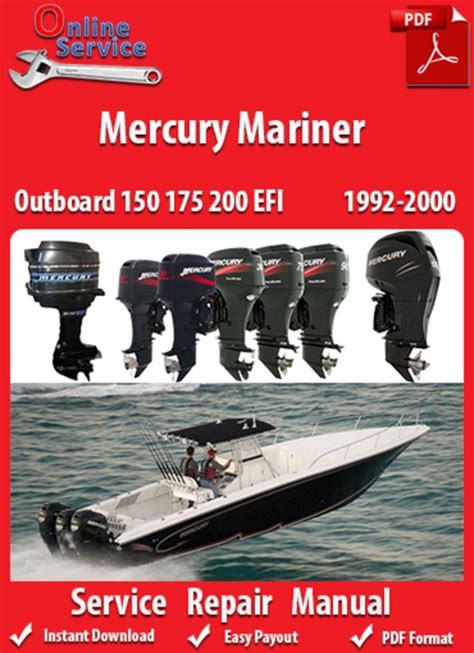Mercury mariner outboard 150 175 200 efi 1992 2000 factory service repair manual download. - West bend bread maker manual 41085.