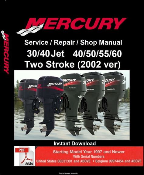 Mercury mariner outboard 4 cylinder 30 40jet workshop manual. - Piaggio mp3 125 factory service repair manual.