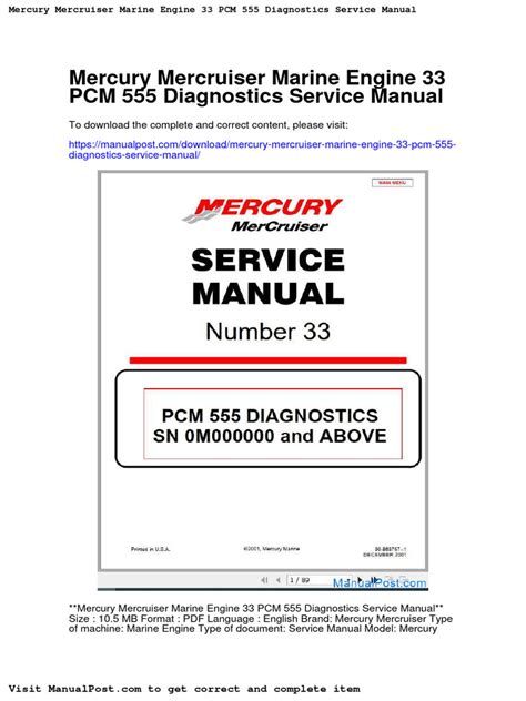 Mercury mercruiser 33 pcm 555 officina diagnostica servizio riparazione manuale download. - Statistical intervals a guide for practitioners.