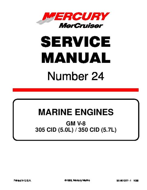 Mercury mercruiser marine engines 24 gm v8 305 cid 350 cid 377 cid service repair manual 1998 2001. - La guida sul campo delle prestazioni navsql.