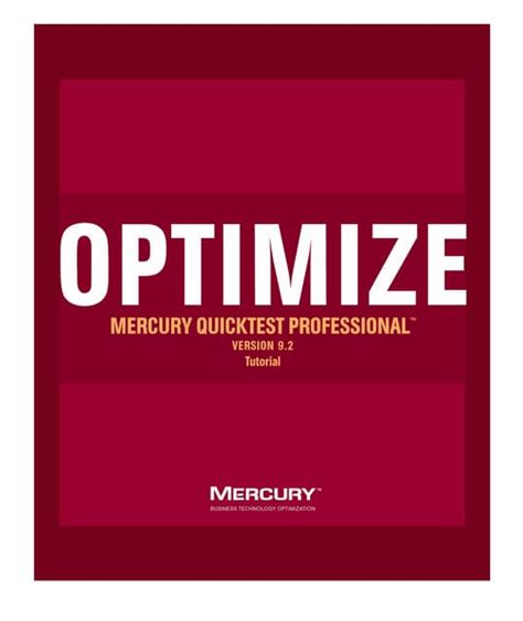 Mercury quicktest professional users guide free download. - Análisis y comportamiento de inversiones hirschey.