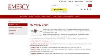 Mercy medical center my chart. Take your health with you: Schedule appointments, E-mail your doctor, Get lab results, Track your health history, Request prescription refills, Pay your bills online and much more 