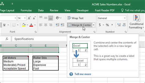 Merge and centre making things hidden. : r/excel