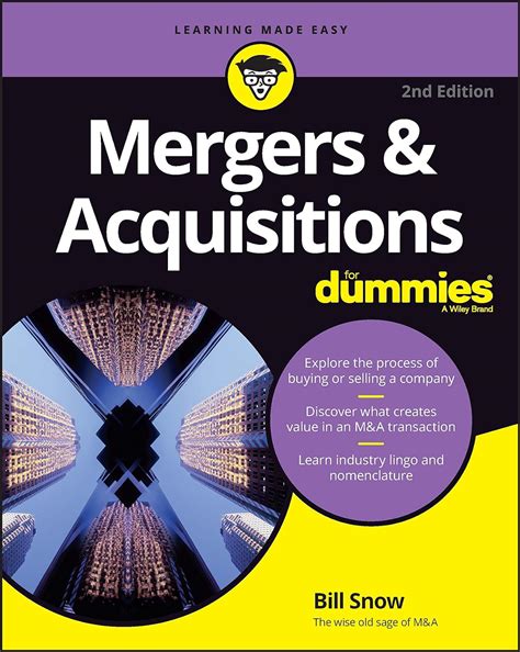 Read Mergers  Acquisitions For Dummies By William R Snow