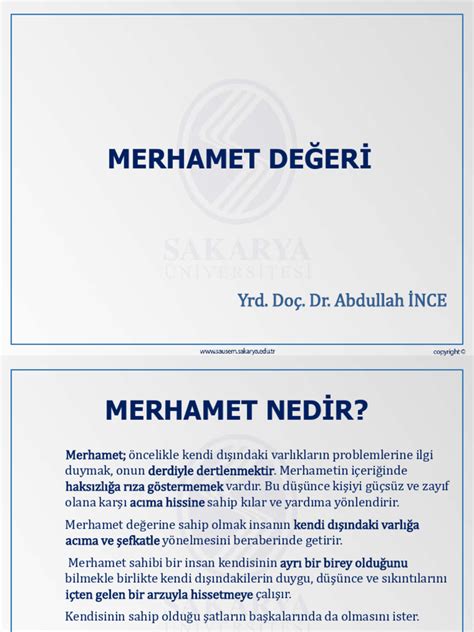 Merhamet Değeri Raporu.