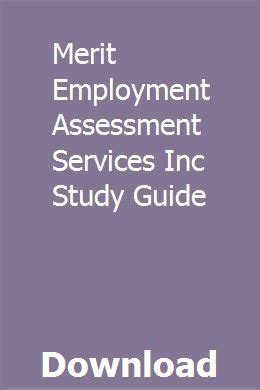 Merit employment assessment services inc study guide. - Reparaturanleitung für einen 04 gmc gesandten.