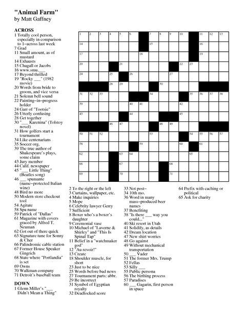 THE END (Hint: Because of a single variable letter, this clue has three different appropriate answers. Write in whichever one (s) you like. See 116 Down.) 116D: Start of a crime novel by Sue Grafton, whose titles are particularly apt for this puzzle. (This clue has three possible answers.. 