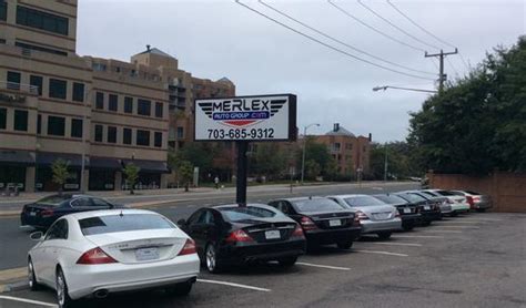 Merlex auto group. 81 Verified Reviews. Car Sales: (571) 200-0879. Sales Open until 8:00 PM. • More Hours. 1105 N Glebe Rd Arlington, VA 22201. Website. Cars for Sale. Reviews. About Us. 127 New and Used Vehicles for Sale at Merlex Auto Group. Every used car comes with a FREE CARFAX Report. Filter (1) 1 - 12 of 127 results. Used 2019 Mercedes-Benz C-Class C 300. 