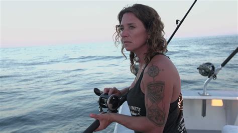 Merm wicked tuna bikini. Pinwheel crew First Mate Marissa "MRM" McLaughlin works to reel in a fish on the line. 