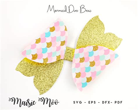Mermaid Bow Template Mermaid Tail Bow Template Svg
