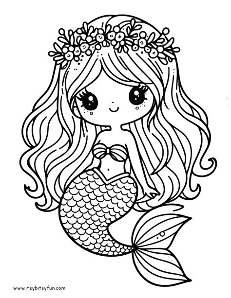 Mermaid Coloring Page Free Printable