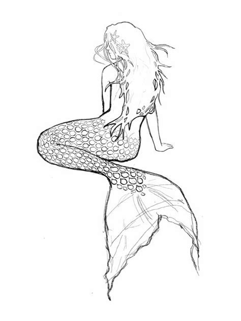 Mermaid Drawings, Mermaid Art, Mermaid Sketch, White Mermaid, Mermaid