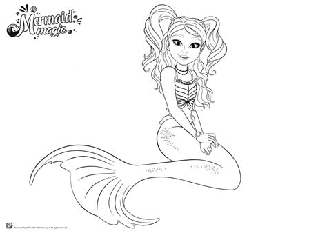 Mermaid Magic Coloring Page