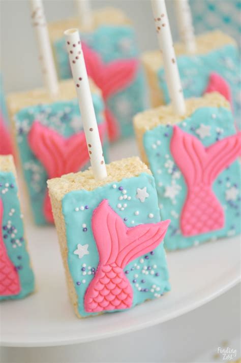 Mermaid Rice Krispie Treats - Finding Zest