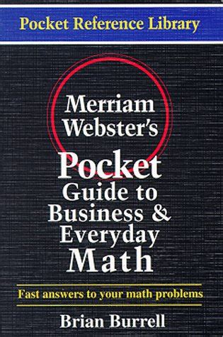 Merriam websters pocket guide to business and everyday math pocket reference library. - Military police working dogs field manual fm 19 35.