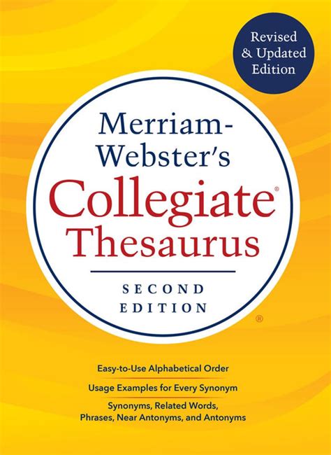 Read Merriam Websters Collegiate Thesaurus By Merriamwebster