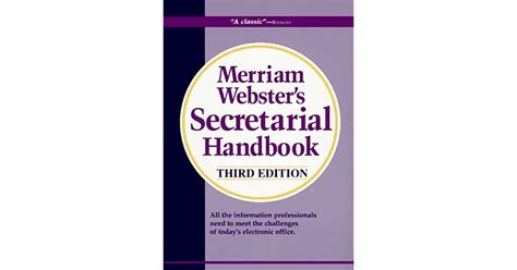 Read Online Merriam Websters Secretarial Handbook By Merriamwebster