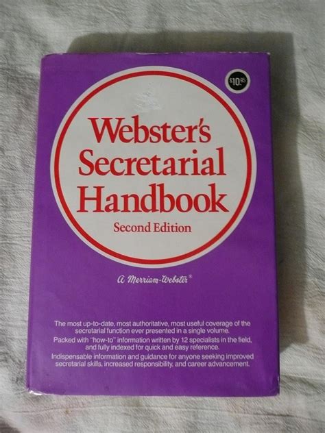 Read Online Merriam Websters Secretarial Handbook By Merriamwebster