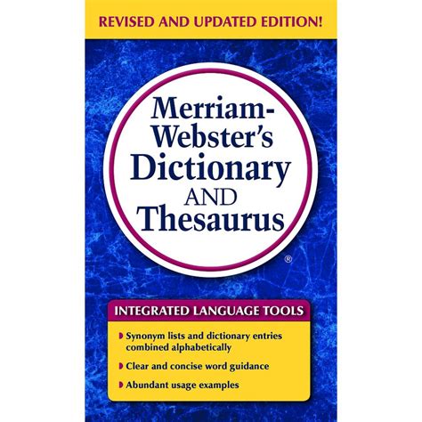 Read Online Merriamwebsters Dictionary And Thesaurus By Merriamwebster