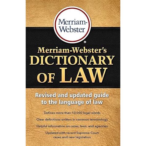 Read Online Merriamwebsters Dictionary Of Law By Merriamwebster