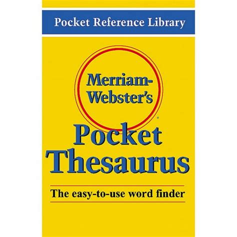 Full Download Merriamwebsters Pocket Thesaurus By Merriamwebster