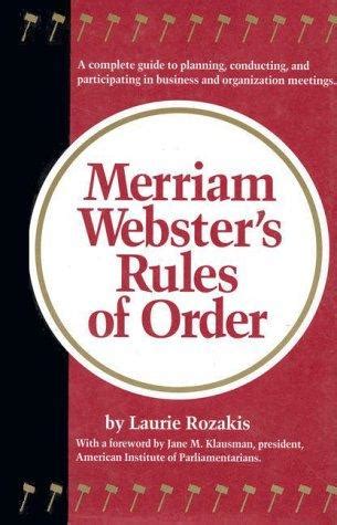 Download Merriamwebsters Rules Of Order By Merriamwebster