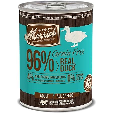 Merrick Grain Free 13.2-Ounce Real Duck Dog Food, 12 Count …