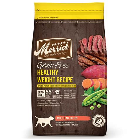 Merricks dog food. Merrick pet food is made with real whole foods in a variety of recipes for dogs and cats. Whether wet or dry, our cat and dog food formulas contain high levels of Omega 3 & 6 … 