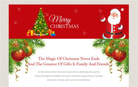 Merry Christmas Email Templates choicefasr