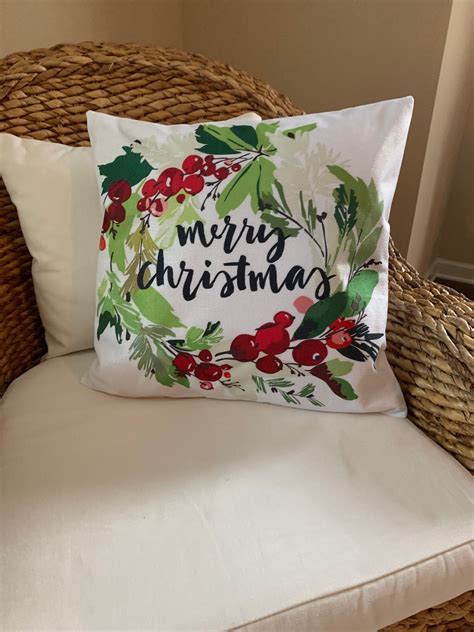 Merry christmas pillow covers. Outdoor Cushions & Covers . Outdoor Replacement Cushions; ... Merry Christmas Embroidered Pillow; Item 1 of 3. Hover to Zoom Save Item 1 of 1. Merry Christmas ... 