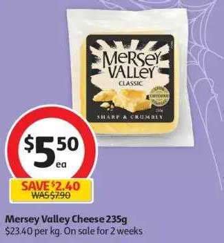 Mersey Valley Cheese 235g Offer at Coles - 1catalogue.com.au