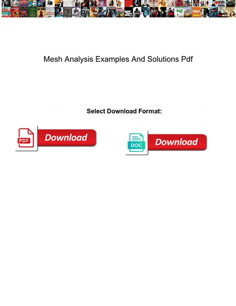 Mesh Analysis Examples and Solutions Pdf - DocsLib