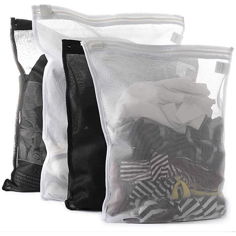 Mesh laundry bags. Our practical small mesh laundry bags ensure safe and thorough washing for your favorite no-show socks! Fine. Fine Mesh Laundry Bag for Delicates | Small Sock Laundry Bag. $5.00 USD. 0 out of 5 star rating. 0 Reviews. Coarse. Large Mesh Laundry Bag With Zipper | Sock Washing Bag. $6.00 USD. 