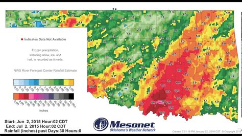 Mesonet rainfall. Oklahoma Mesonet. 120 David L. Boren Blvd., Suite 2900 Norman, OK 73072 (405) 325-2541. Facebook X YouTube. 