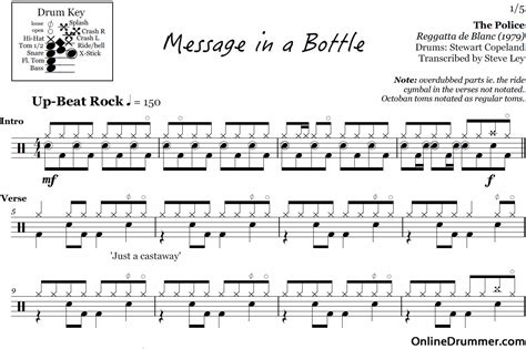 Message in a Bottle Drum Tab by The Police - Songsterr