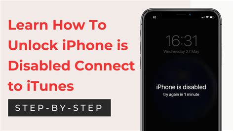 Message iphone is disabled connect to itunes